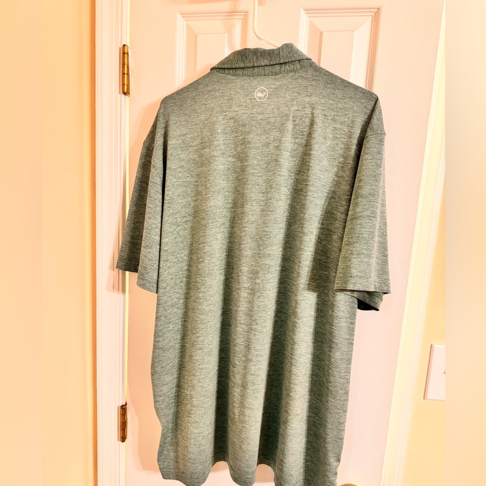 VINEYARD VINES On the Go Sankaty green striped performance polo size XXL - Picture 6 of 9